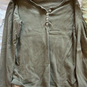 dark green brandy melville henley top
